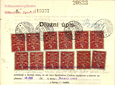 Kolkové listiny – známky (1919)